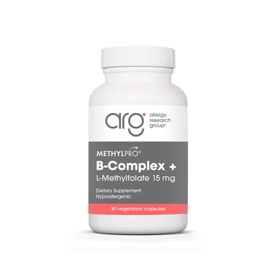 MethylPro B Complex + 15mg L-Methylfolate - Professional Strength Vitamin B Complex + Folate Supplement for Energy, Mood + Immune Support - Vitamin B12, Vitamin B6, Vitamin C + More - (30 Capsules)