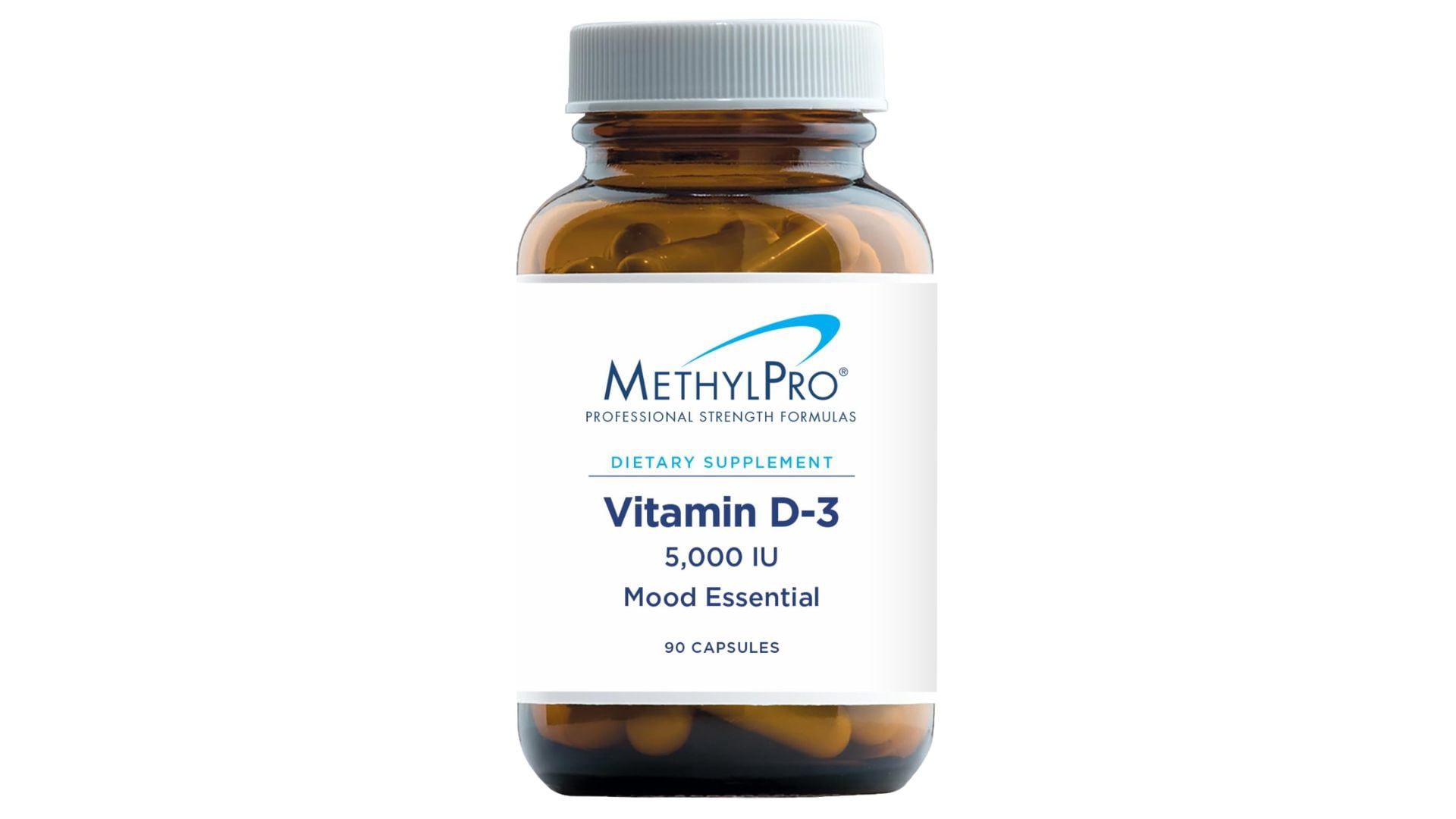 MethylPro Vitamin D3 5,000 IU - Delivers 125 mcg Vitamin D3 - Supports Bone Strength, Immune Balance & Mood Wellness - 90 Servings - 90 Capsules