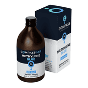 Methylene Blue 1% Compass Laboratory | USP-Grade Methylthioninium Chloride Liquid | High Purity Dietary Supplement for Brain Function & Cognitive Health | No Formaldehyde 237ml Glass Bottle