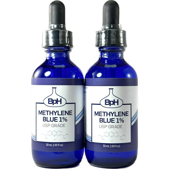 Methylene Blue, 1% USP (Pharmaceutical) Grade: 250 mL Twin Pack Glass: 3rd Party Tested