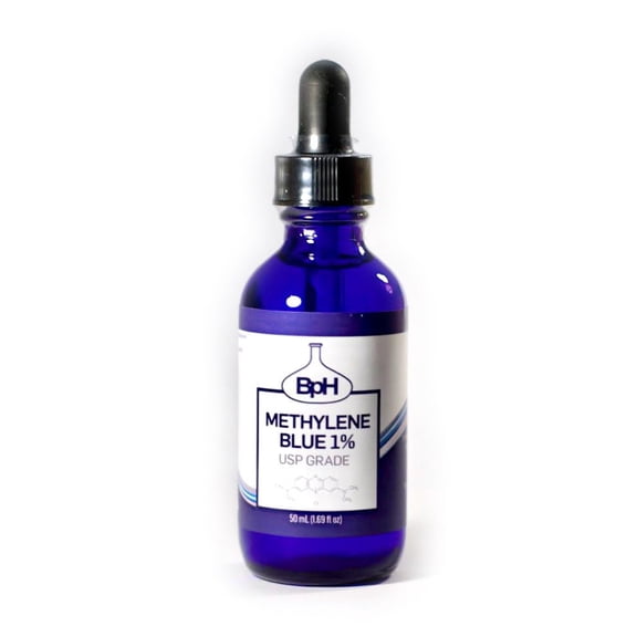Methylene Blue, 1% USP (Pharmaceutical) Grade, 50 mL (1.69 fl oz) Glass; 3rd Party Tested