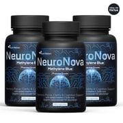 Nutri Nation Methylene Blue Capsules, Pharmaceutical Grade USP 12 mg, with Vitamin C Ester, 360 Count 3 x 120, Memory & Focus Support