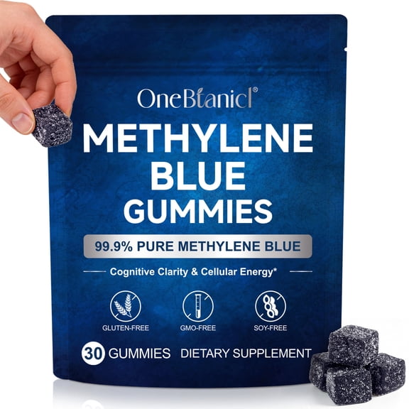Methylene Blue Gummies, High-Quality Methylene Blue, Antioxidant Support, 30 Count