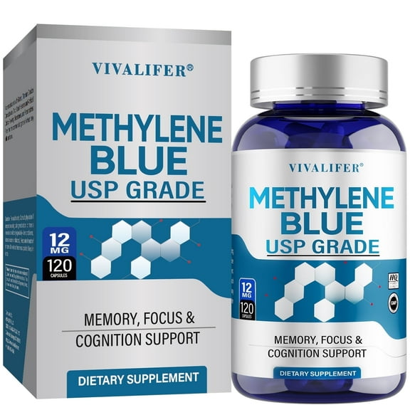 Methylene Blue, Methylene Blue Pharmaceutical Grade with Enhanced Liquid Solution for Increased Absorption, Methylene Blue for Human Drop, 2fl oz