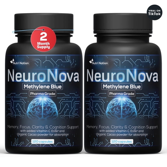 Neuro Nova Methylene Blue Pharmaceutical Grade Capsules 240 Count 12mg