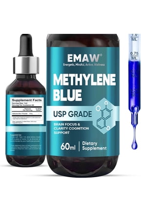 Methylene Blue Pharmaceutical Grade, Methylene Blue for Humans, 2FLOZ