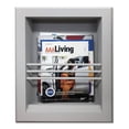 thumbnail image 1 of Metis Primed Gray Recessed Magazine Rack, 1 of 11