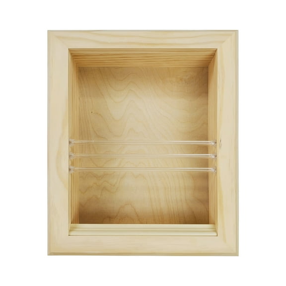 Metis Unfinished Wood Recessed Magazine Rack