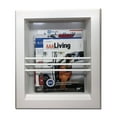 thumbnail image 1 of Metis White Enamel Recessed Magazine Rack, 1 of 11