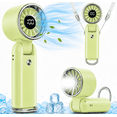 thumbnail image 1 of MEHOOM Mini Handheld Portable Fan, 3 IN 1 5000mAh Rechargeable Outdoor Personal Fan with Flashlight, 180° Adjustable, 100 Speed, Small Air Turbo Personal Fan for Outdoor Indoor, Travel, Beach, Black, 1 of 12