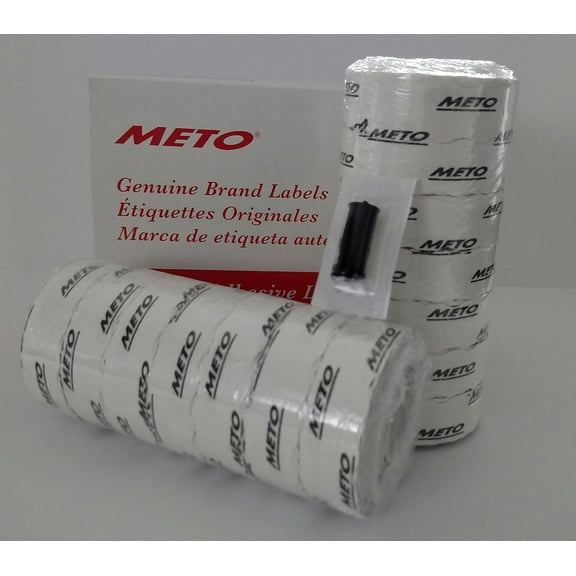 Meto Labels 2200/2 Line (White) to Suit 13.22, 15.22 Pricing Gun