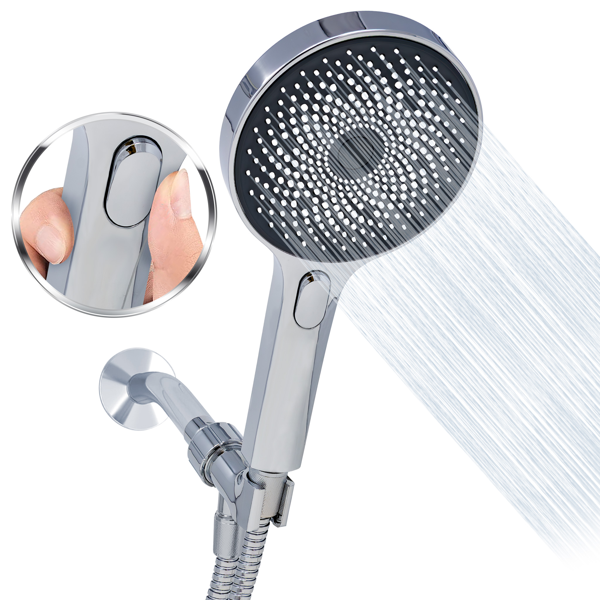 Methven Kiri Low Flow 40 Less Water Handheld Shower Head 1.5 GPM Water Saving Satinjet Patented
