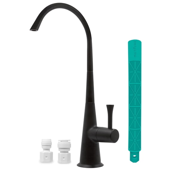 Metpure Non-airgap Brass RO Faucet Reverse Osmosis Drinking Water Filtration System Water Dispenser Spout. Contemporary Style. Include Wrench and Faucet Adapters. Matte Black