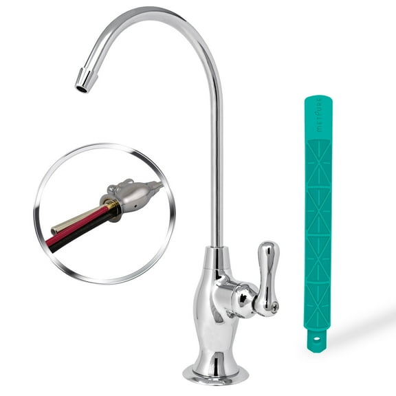 Metpure Water Filtration Faucet Chrome Vase Style Air Gap Reverse Osmosis Drinking Water Dispenser With Faucet Wrench