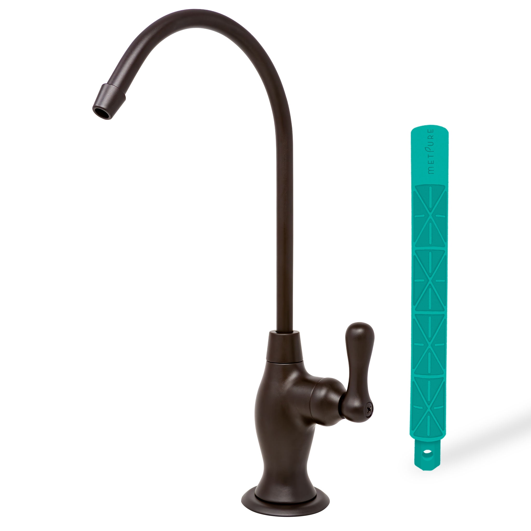 Pureteck F-07-CHR Euro Style Non Air-Gap RO Faucet for Reverse Osmosis with Quarter Turn Knob, Chrome