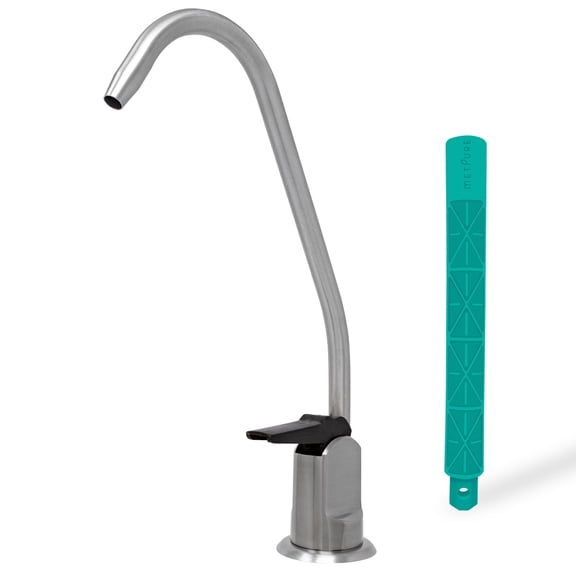 Metpure Water Filtration Faucet Reverse Osmosis Long Reach Drinking Water Non Air Gap Water Filtration System Dispenser Spout (Brushed Nickel) with Faucet Wrench