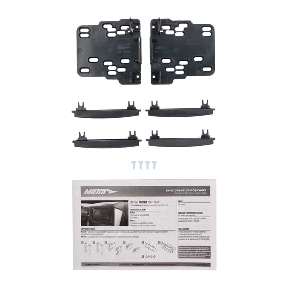 Metra 95-6511 Double DIN Stereo Installation Kit for Chrysler Dodge Jeep Ram 2007-2020