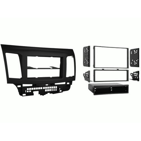 Metra - Dash Kit for Select 2008-2017 Mitsubishi Lancer DIN DDIN - Black