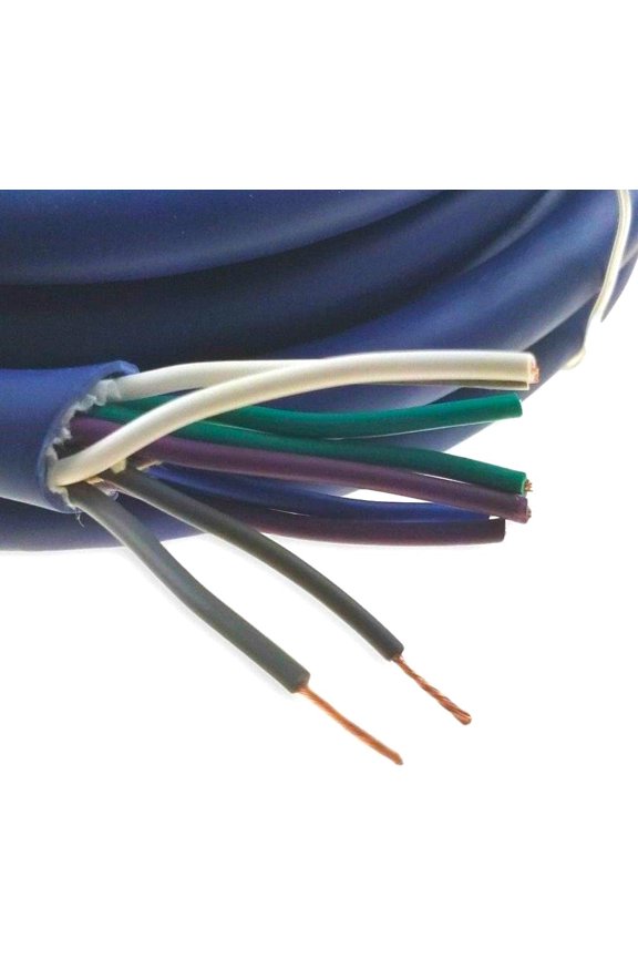 100ft 18 Gauge Multi 9 Conductor Blue Speed Hiding Speaker Trailer Wire Cables