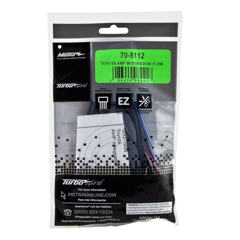 M Toyota Amp Integration Harn 15-Pin - Walmart.com