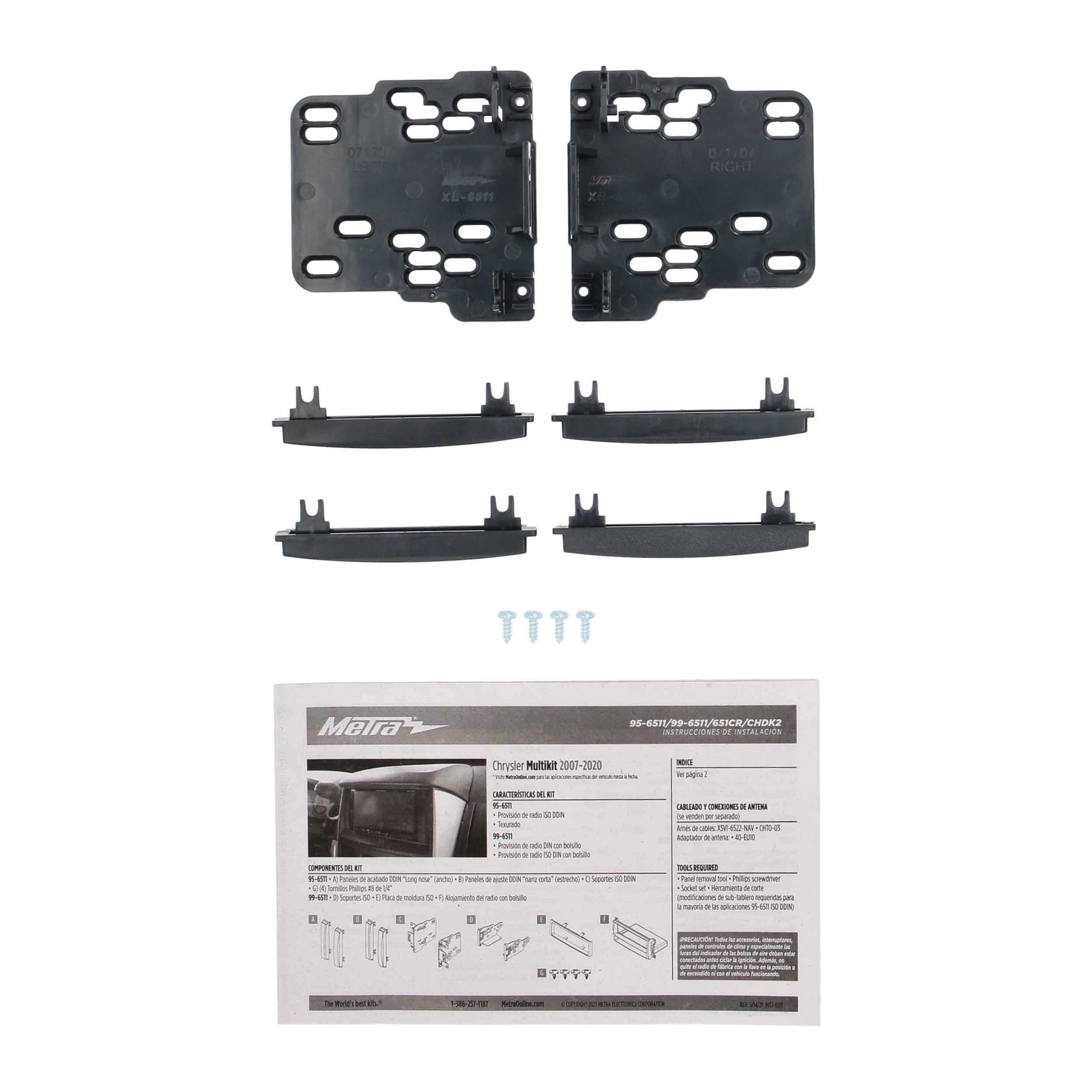 Metra 956511 Aftermarket Double DIN Stereo Installation Kit for Select