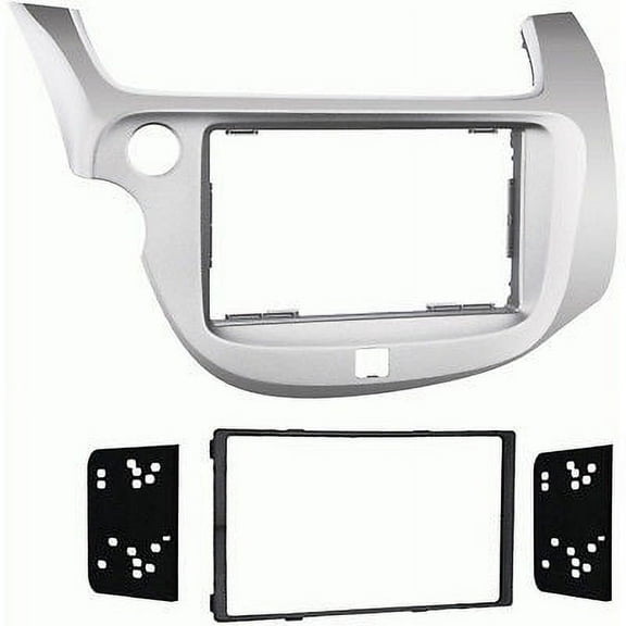 Metra 95-7877S Silver Double DIN Stereo Dash Kit for 2009-up Honda Fit Vehicles