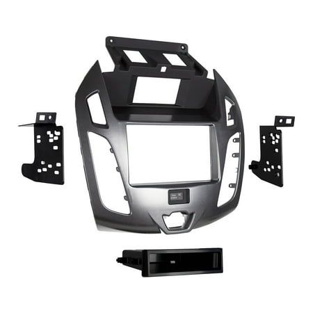 Metra - Radio Installation Kit for 2014 and later Ford Transit Connect Vehicles - Charcoal Black / Gray