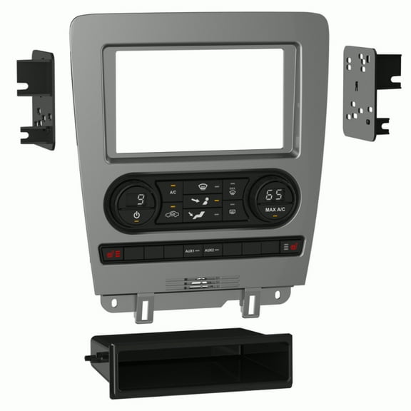 Metra 99-5853CH Mustang Dash Kit for 2010-2014, Single/Double DIN, Climate Control