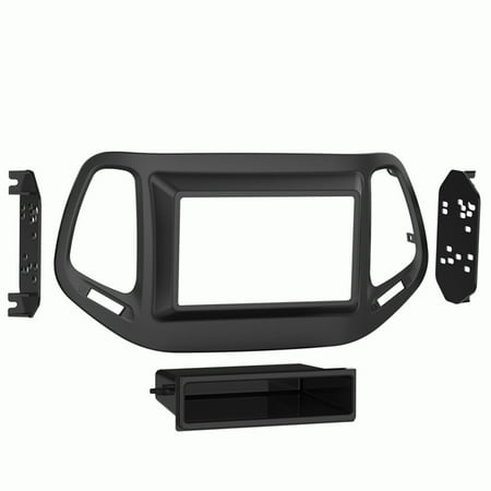 Metra - Dash Kit for Select 05/2017 Jeep Compass Vehicles - Matte Black