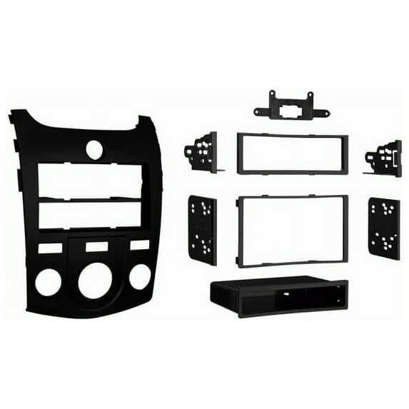 Metra 99-7338B Matte Black Single/Double DIN Dash Kit for Select 10-13 Kia Forte