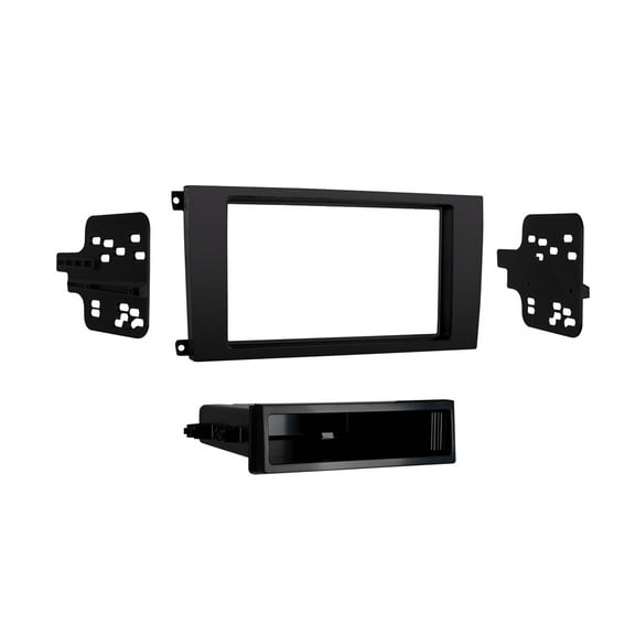 Metra 99-9604B Single/Double Din Dash Kit for Select 2003-2010 Porsche Cayenne Vehicles, Matte Black
