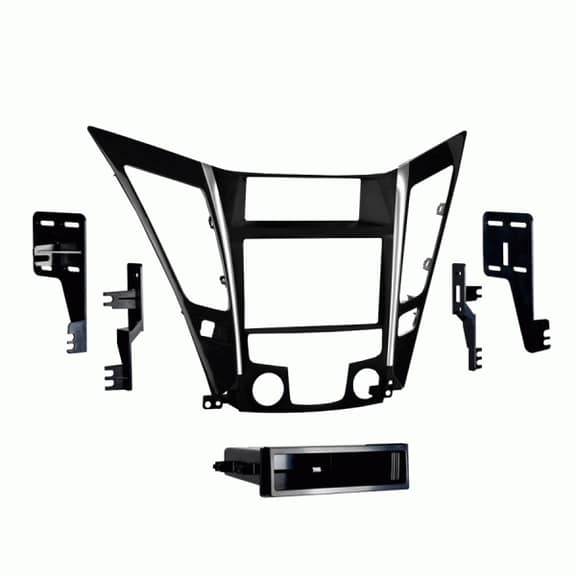 Metra Car Electronics Installation Kit for 2011 Hyundai Sonata Limited, ISO DIN, Black/Silver