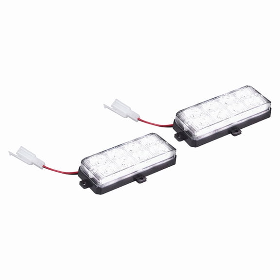 White Grille Strobe Light Kit 8 LED 2Pk