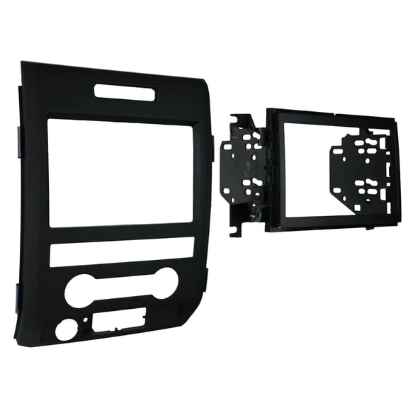 Metra 95-5820B Double DIN Radio Installation Kit Black for 2009-2014 Ford F-150 Truck