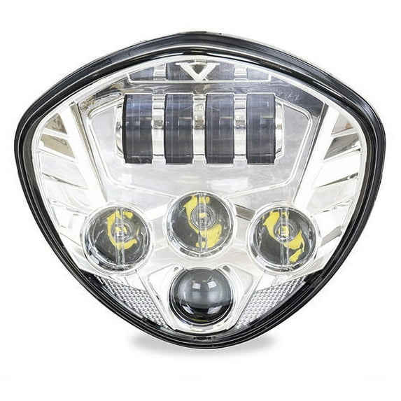 Metra HE-VICS1 - Headlight for 2007-2015 Victory Motorcycles with Silver Front Face