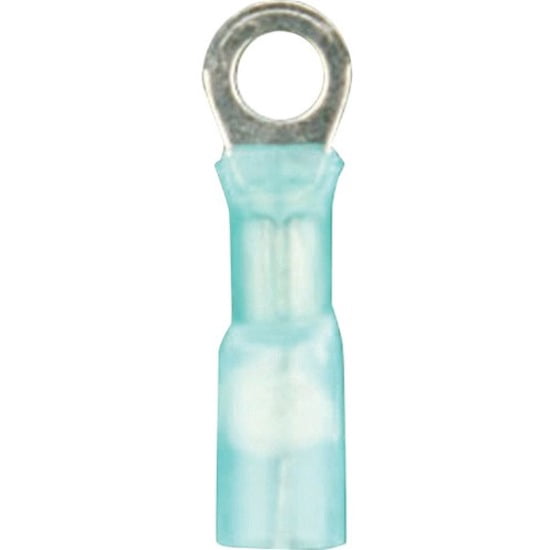 Heat Shrink Blue Ring Terminal 16-14 Gauge 1/4 inch