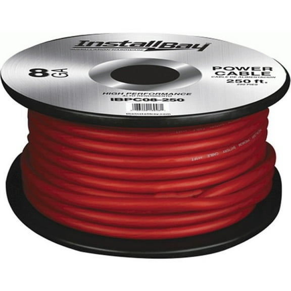Metra Install Bay IBPC08R-250 Value Line 8 Gauge Red Power Cables 250Ft Each New