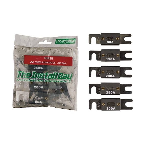 Install Bay IBR29 Assorted Anl Fuses 80/100/150/200/250/300 Amp - Retail Pack