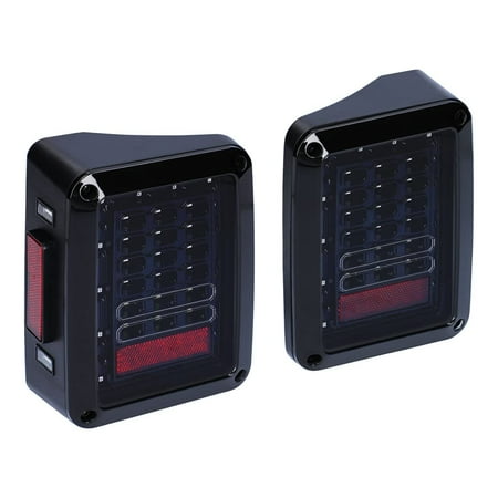 0718 WRANGLER JK LED GRID TAILLIGHTS WITH SMOKED LENS