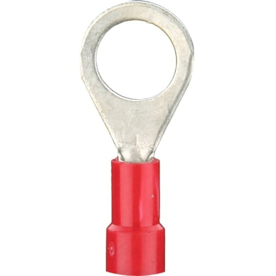 Red Vinyl Ring Terminal 8 Gauge 5/16 inch Package of 25