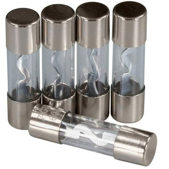 Metra Tsunami 5 PACK AGU Fuses 60 Amp Car Audio Power Glass Tube Silver Plated