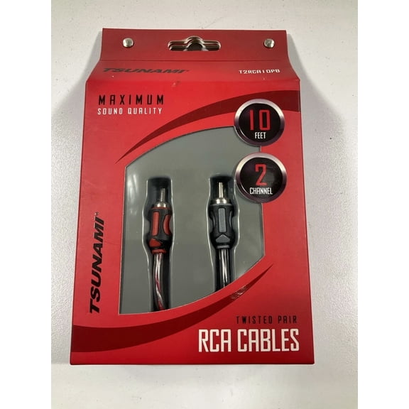 Metra Tsunami T2Rca10Pb Stereo Rca Audio Cables 10-Feet Twisted Pair