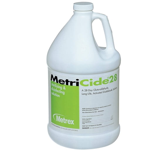 Metrex 10-2800 Metricide 28 High Level Disinfectant Solution 2.5% Glutaraldehyde 1 Gallon