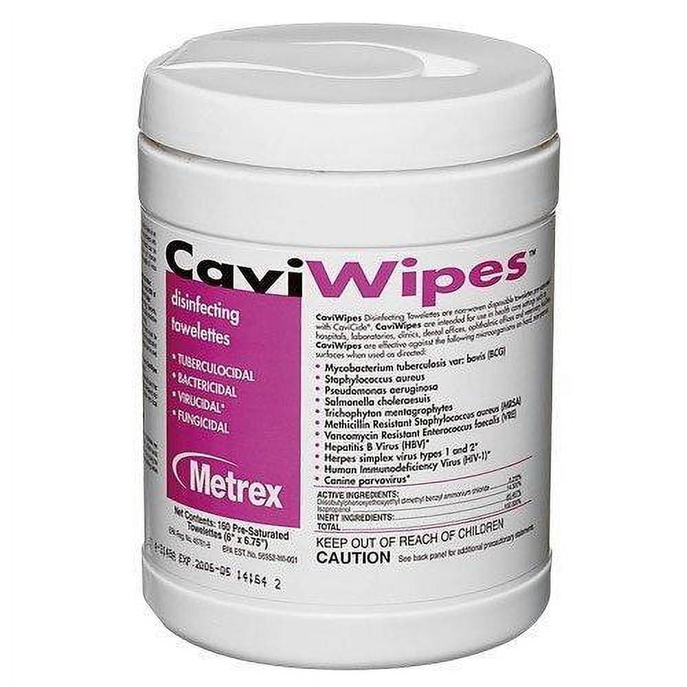 Metrex CaviWipes Disinfecting Cleaning Wipes Towelettes, 12 Count
