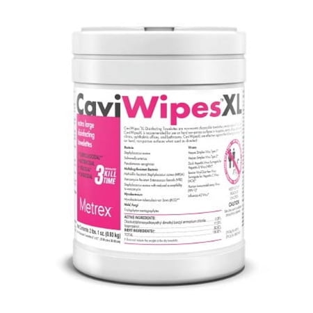 Metrex CaviWipesXL Surface Disinfectant Wipe Alcohol Scent 13-1150