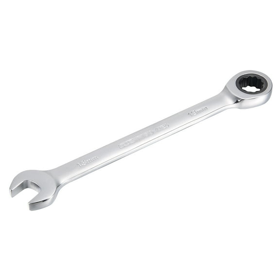 Metric 13mm Ratchet Combination Wrench Set Box Open Ended Chrome Finish, Cr-V