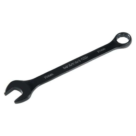 Uxcell Metric 0.7" 12 Point Box Open End Combination Wrench Black Electrophoresis Coating Cr-V