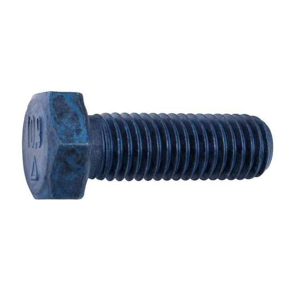 Class 10.9, M12-1.75 Hex Head Cap Screw, Blue Phosphate Steel, 35 mm L, 10 PK