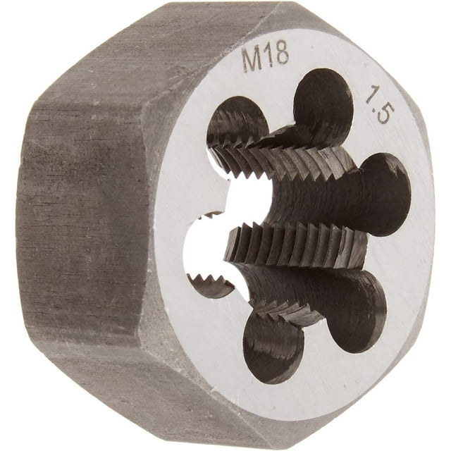 Metric Carbon Steel Hex Rethreading Die, 18mm x 1.50 Pitch
