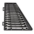 thumbnail image 1 of Metric Combination Ratcheting Wrench Mechanics Tool Set Tight Spaces 15 Piece, 1 of 9